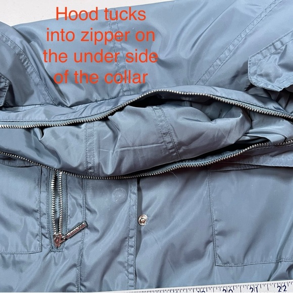 Calvin Klein Hooded Flap Pocket Anorak Jacket. Blue size 1X - Picture 13 of 17